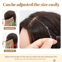 Fil invisible en gros pour extensions capillaires à marque privée, en fibre synthétique haute température pour femmes