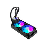 Refroidisseur liquide pour processeur AIO Manmu 120 mm avec dissipateur thermique ARGB et roulement fluide 4 broches PWM pour boîtier d'ordinateur de jeu