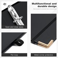 Carpeta de 3 Anillos de 1/2 Pulgada, Tamaño Carta (11" x 8.5), con 5 Separadores de Pestañas, Etiquetas para Carpetas, Plástico y PVC, Logotipo Personalizado