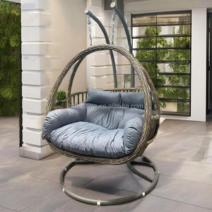 Vente directe usine : Fauteuil suspendu œuf en rotin tressé pour extérieur, idéal pour patio, balcon, cour et jardin - Offre spéciale - Product Image 2