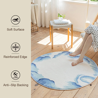 Tapis de chevet pour enfants en soie de lait de qualité supérieure, motif abstrait, extra épais, adapté aux animaux domestiques, écologique, durable et confortable, petit tapis pour