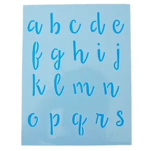 Estênceis de alfabeto de plástico para pintura, 15*19.5cm 6 desenhos em um pacote