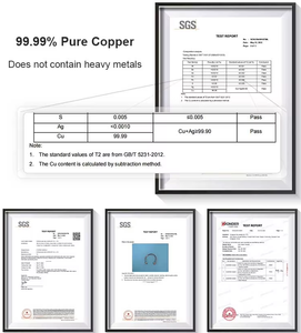 Bijoux biomagnétiques, <span class=keywords><strong>bracelet</strong></span> en cuivre pur à 99,99 %, chaîne serpent ronde, personnalisable, imperméable, ne ternit pas, unisexe, bijoux tendance à la mode - Product Image 5