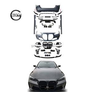 Kit de Carrocería G22 a G82 M4 para BMW Serie 4 G22 G23 <span class=keywords><strong>420i</strong></span> 430i 440i, Parachoques Delantero y Trasero M4, Faldones Laterales, Difusor - Product Image 1
