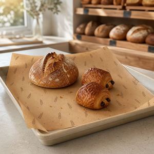 Papiers Kraft Naturels Anti-Graisse pour Emballages de Boulangerie, Café, Pâtisserie et Plats à Emporter - Product Image 3