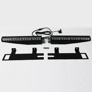 Barra de Luces Biaochi de 32 LED para Visera de Auto y Camión, Luz Estroboscópica para Parabrisas Interior y Tablero, 12V 24V, Luces de Advertencia de Emergencia Divididas - Product Image 1