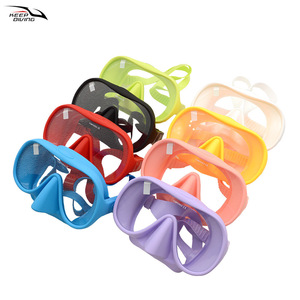 Masque de plongée en silicone liquide, verre trempé à une seule fenêtre, anti-buée, pliable, vue large à 180°, sports nautiques, DM 408 - Product Image 4