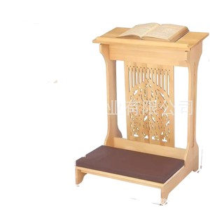Banc de prière en bois avec coussin 24x22x32 pouces, design traditionnel pour église ou usage domestique - Product Image 4