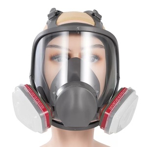 <span class=keywords><strong>Masque</strong></span> facial réutilisable en silicone anti-poussière et anti-air, kit respirateur intégral 6800DIN avec filtre à charbon actif pour la sécurité respiratoire - Product Image 3