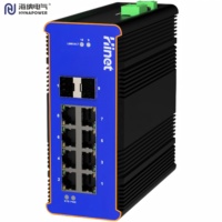 Switch industriel L2 géré sur rail DIN 8 ports Gigabit OEM/ODM avec 2xSFP IP40 -40~75 ℃   Entrée 12~57VDC CE FCC pour vision industrielle