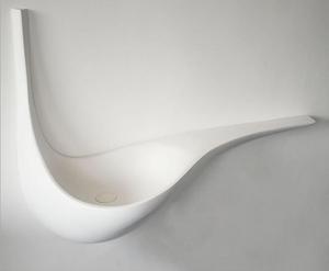 Lavabos et éviers de luxe, lavabo mural en surface solide acrylique, éviers de salle de bain en pierre de résine artistique - Product Image 5