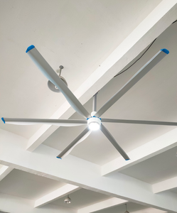 Ventilateur de plafond HVLS de 12 pieds au design moderne, couleur bronze, pales en aluminium et magnésium, faible bruit, idéal pour les salles de sport et le yoga - Product Image 5