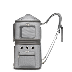 AMZN Vende <span class=keywords><strong>Mochila</strong></span> Transportadora Doble Desmontable <span class=keywords><strong>para</strong></span> Gatos y <span class=keywords><strong>Perros</strong></span> Pequeños, Transportadora de Viaje <span class=keywords><strong>para</strong></span> 2 Gatos, Perfecta <span class=keywords><strong>para</strong></span> Rescate - Product Image 3
