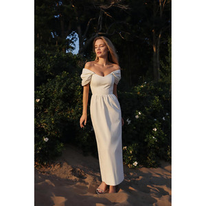 Abito lungo con scollo a V di fascia alta romantico da <span class=keywords><strong>donna</strong></span> francese, produttore all'ingrosso di <span class=keywords><strong>abbigliamento</strong></span> da <span class=keywords><strong>donna</strong></span> di alta qualità - Product Image 1