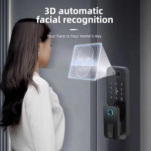 Serrure <span class=keywords><strong>de</strong></span> porte intelligente Auvinx Factory Rim Lock, double mode TUYA <span class=keywords><strong>wifi</strong></span> TUYA BT, reconnaissance faciale, empreinte digitale, <span class=keywords><strong>mot</strong></span> <span class=keywords><strong>de</strong></span> <span class=keywords><strong>passe</strong></span>, étanche, sans clé - Product Image 3