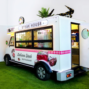 ZOWN Custom Size Electric Food Truck Mobile Vending Cart Freezer Stainless Steel Double Sink Faucet for <b>Ice</b> Cream Juice Beverage - Product Image 1