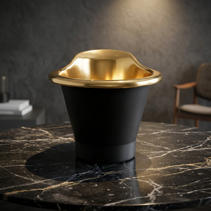Baignoire autoportante en cuivre avec couvercle, baignoire ovale pour adultes, finition bronze huilé - Product Image 2