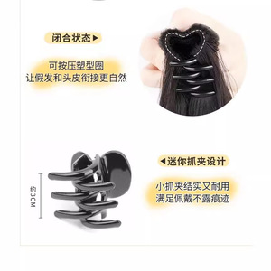 Perruque queue de cheval haute pour femme, couleur thé blanc, grandes ondulations, en fibre Kanekalon, sans colle, pour toutes les formes de visage - Product Image 5