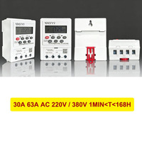 Interruptor Temporizador OEM 220V 380V 30A 63A, Controlador de Tiempo con Interruptor Automático para Riel DIN, Personalizable