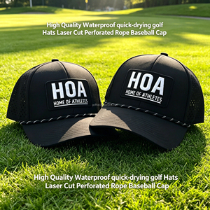 Gorra de Béisbol Ligera Personalizada de 6 Paneles, Impermeable y Transpirable, con Cierre de Cuerda y Logotipo Bordado, para Senderismo y Camping - Product Image 1
