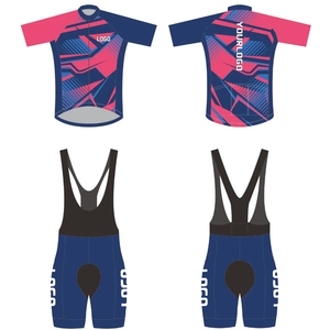 Ensemble de maillots de vélo personnalisés à manches longues imprimés par sublimation de haute qualité pour hommes et femmes ensemble de maillots de vélo de route personnalisés bavoirs de cyclisme - Product Image 4