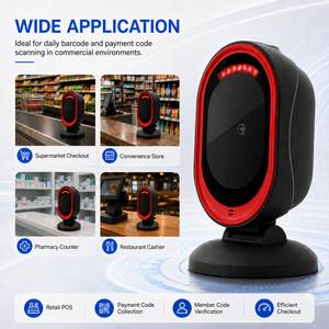 Lecteur de codes-barres de bureau X30 1D 2D QR, 120 ips, haute vitesse, détection automatique, mains libres, USB pour paiement en point de vente (PDV) - Product Image 3