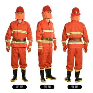 Combinaison de pompier six pièces en coton, séparable, pour utilisation en cas d'incendie - Product Image 1