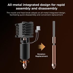 Kit Hotend Creality Hi, bloc chauffant en céramique, <span class=keywords><strong>buse</strong></span> à changement rapide Unicorn 300 ° C Tout en métal à haut débit pour imprimante 3D Creality Hi - Product Image 4