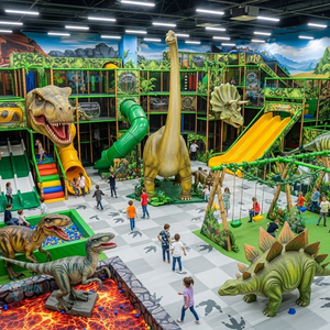Grand <span class=keywords><strong>parc</strong></span> <span class=keywords><strong>d</strong></span>'attractions <span class=keywords><strong>intérieur</strong></span> sur le thème des dinosaures, équipement de jeu souple personnalisé pour centre commercial - Product Image 4