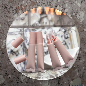 Emballage de gloss à lèvres en plastique de luxe personnalisable, rose nude <span class=keywords><strong>cristal</strong></span>, avec impression sur écran - Product Image 4