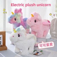 Cadeau promotionnel, animaux en peluche, jouet en peluche, licorne, ailes électriques, cheval volant, simulation de cheval, sons et lumières électroniques