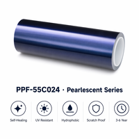 Film de protection de véhicule (PPF) en TPU aliphatique de la série Tanzanite Blue Pearlescent, auto-réparant, anti-jaunissement, hydrophobe, vente en gros, couleur PPF