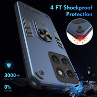 Funda Protectora Resistente Premium para Motorola G17, Diseño Antideslizante y Antigolpes, 360 °   Anillo Magnético Giratorio para Dedo