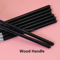 Ensemble de 20 pinceaux de maquillage pour les yeux, pinceau pour les yeux, pinceau pour les cils avec manche en bois, pinceau personnalisé pour les cils