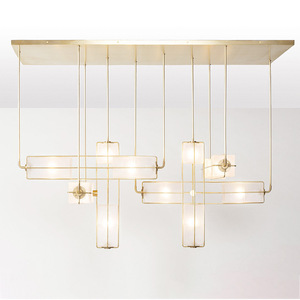 Lámpara de Araña Combinada para Vestíbulo de Hotel o Villa de Lujo, Estilo Chino Moderno, para Restaurante, Bar, Mesa de Comedor Larga, Sala de Estudio o Salón de Té - Product Image 6