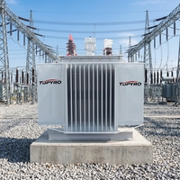 Transformateur de distribution triphasé entièrement étanche immergé dans l'huile Topyro, bobinage en aluminium, 11kV 35kV, abaisseur 220V 380V 480V