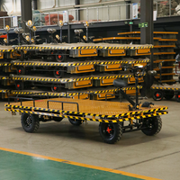 Carro de Plataforma Industrial Eléctrico de 4 Ruedas, Multifuncional, de Hierro, Personalizable, OEM, para Manejo y Transporte de Carga