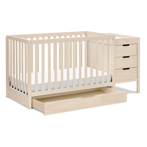 Culla Convertibile in Legno Massello Durevole per Neonati <span class=keywords><strong>con</strong></span> Cassetto Portaoggetti per Soggiorno, Ospedale e Hotel - Product Image 3