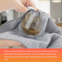 Serviette de nettoyage plissée en microfibre pour la cuisine, séchage rapide, taille et couleur personnalisées