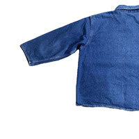 Veste en jean vintage bleue style prisonnier, manteau de travail en denim de Californie