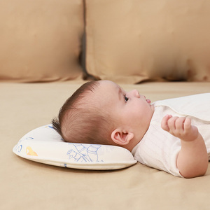 Venta al por mayor algodón silicona antiarrugas tortuga soporte Lumbar látex dormir leer almohadas bebé impreso viaje cuello cama almohadas - Product Image 3