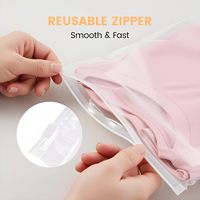 Sacs en plastique transparents avec fermeture éclair, sacs en plastique pour l'emballage des vêtements, sacs transparents scellés avec fermeture à glissière