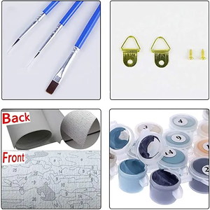 2 pezzi di fiori <span class=keywords><strong>per</strong></span> donne Set di arte vernice e Sip <span class=keywords><strong>Kit</strong></span> Pre disegnato <span class=keywords><strong>per</strong></span> la pittura <span class=keywords><strong>per</strong></span> adulti vernice <span class=keywords><strong>per</strong></span> numero paesaggio <span class=keywords><strong>su</strong></span> <span class=keywords><strong>tela</strong></span> - Product Image 3