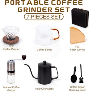 Electric <b>Coffee</b> Grinder Portable <b>Coffee</b> Set With Electric Grinder, Digital Scale, <b>Filters</b> & More for Home/Office/Outdoor - Product Image 3