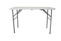 Tables pliantes rectangulaires en plastique HDPE blanc de 6 pieds, pliables au centre, pour ordinateur portable et événements, vente en gros