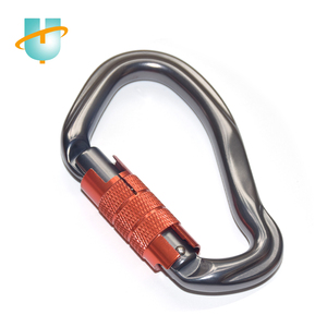 Móc khóa leo núi tự khóa bằng nhôm loại G mạ vàng chất lượng cao, in logo tùy chỉnh 23KN, bán buôn - Product Image 1