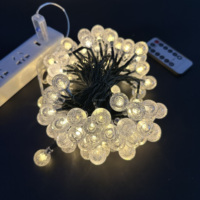 Guirnalda de Luces LED de Navidad USB con 20 LED, Luces Decorativas de Globo Cálidas e Impermeables para Jardín, Patio, Valla, Pared, Puerta