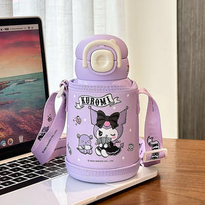 ขวดน้ำเก็บอุณหภูมิซานริโอ คุโรมิ สแตนเลส 316 สำหรับเด็ก ของขวัญเปิดเทอม พร้อมสายสะพาย - Product Image 4