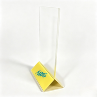 Support de table en acrylique haute transparence pour cartes de table, présentoir promotionnel personnalisé avec logo pour menu de restaurant