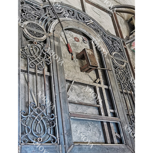 D'ouverture de porte intérieure en <span class=keywords><strong>fer</strong></span> <span class=keywords><strong>forgé</strong></span>, petite porte d'allée en acier <span class=keywords><strong>forgé</strong></span>, design de jardin, - Product Image 3